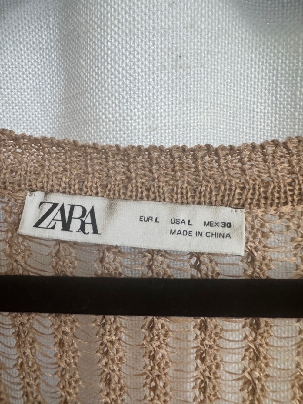 Zara Oversized Open Knit Bohemian Tank Tunic – Size Large - Picture 5 of 8